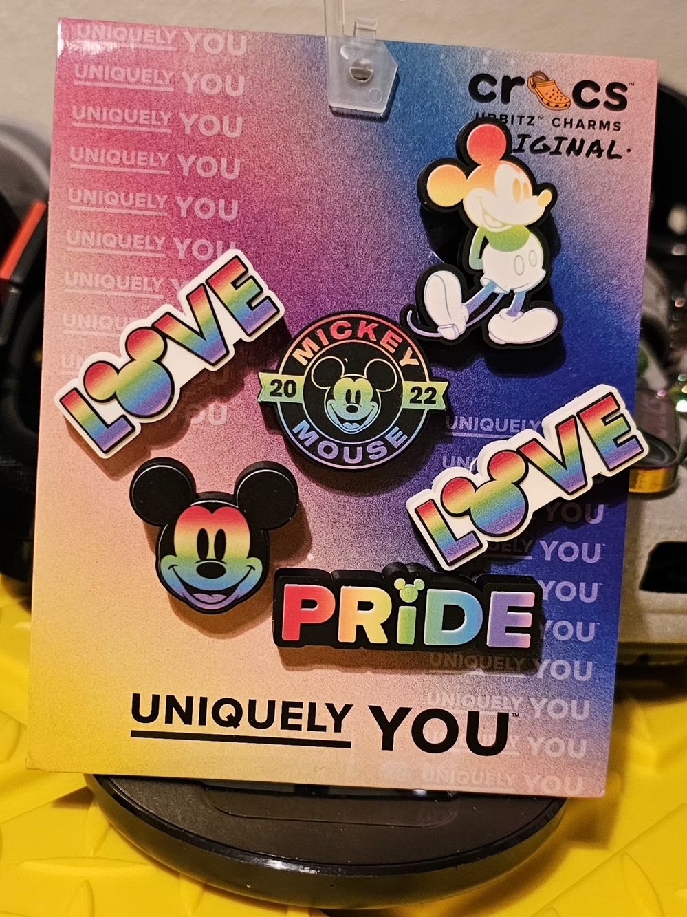 Retired Mickey Mouse Rainbow Pride Crocs Jibbitz